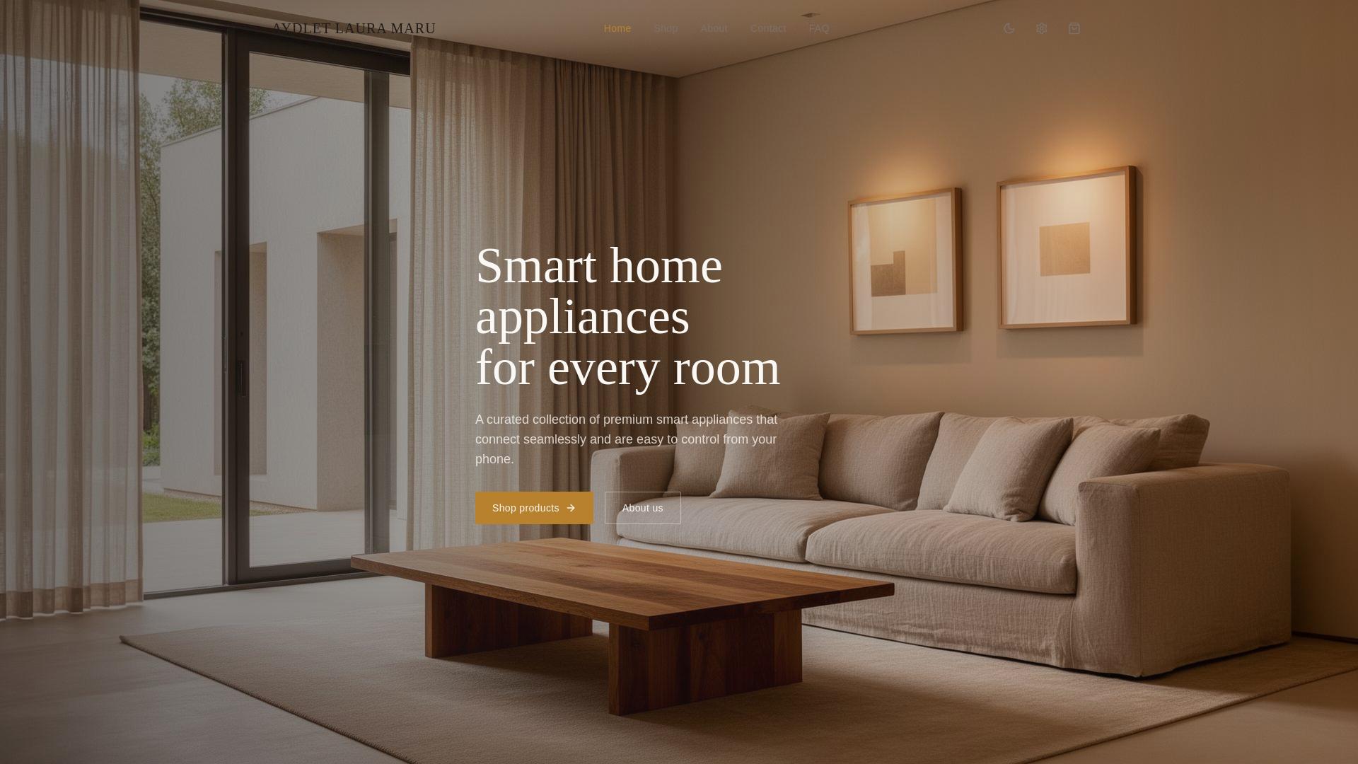 website screenshot of https://aydletlauramaru.com/