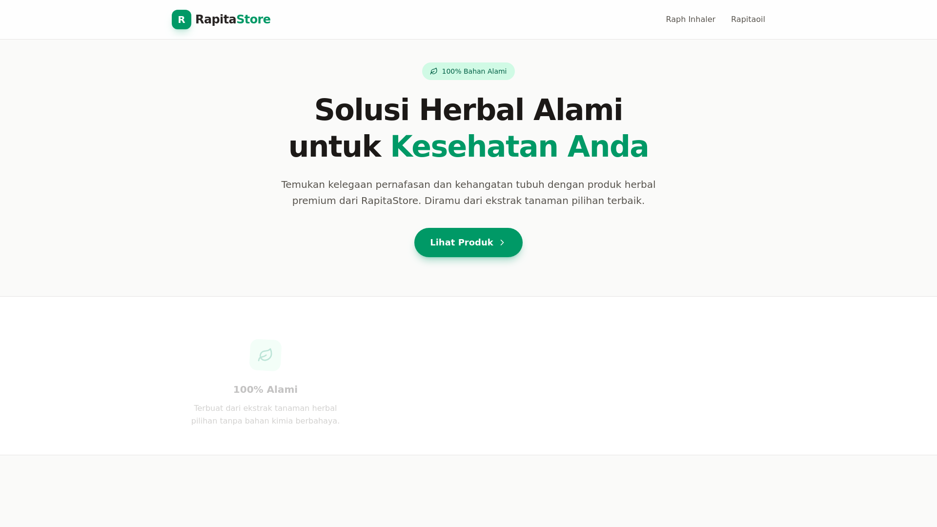 website screenshot of https://rapitastore.my.id