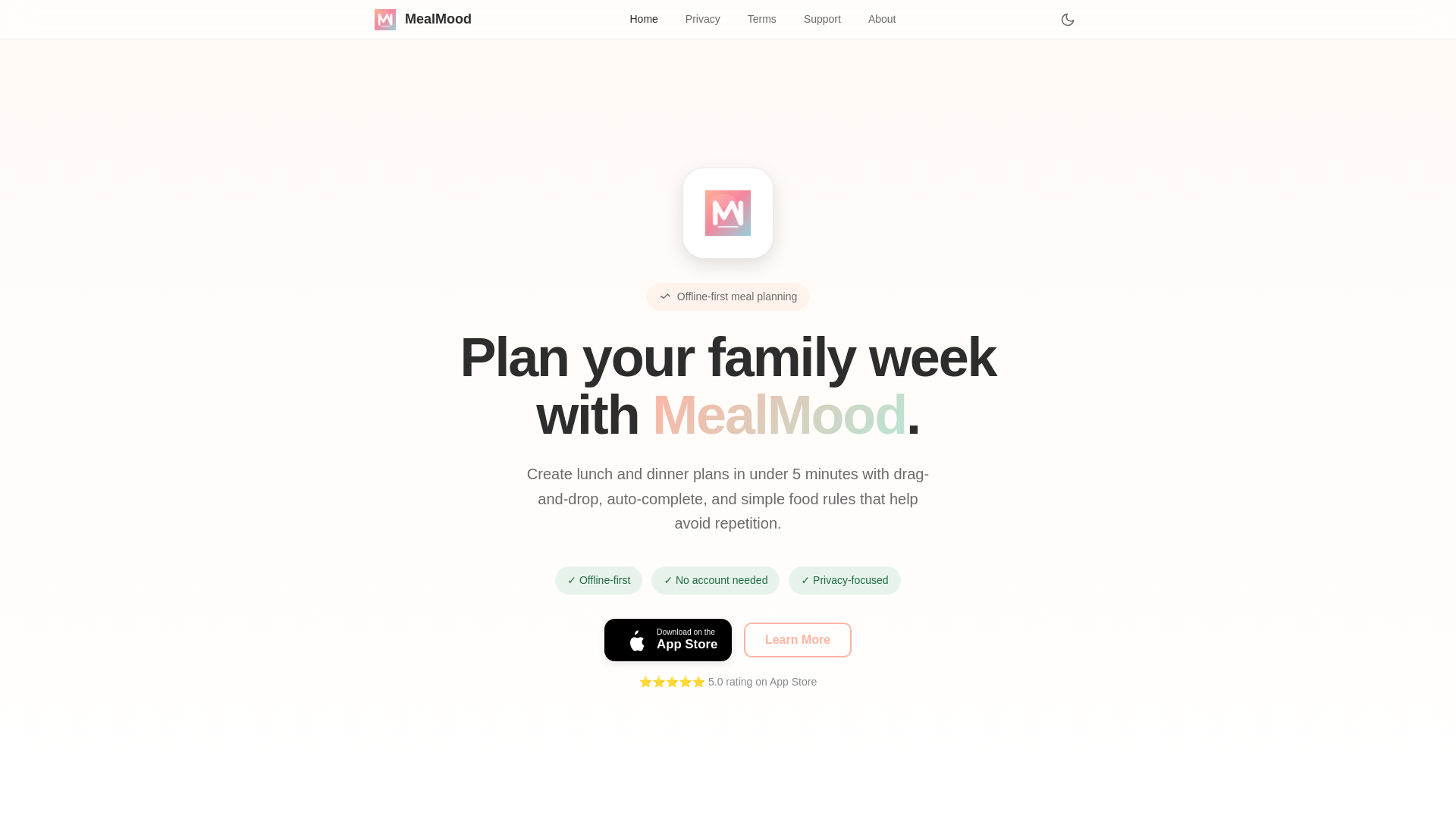 website screenshot of https://mealmood.app/