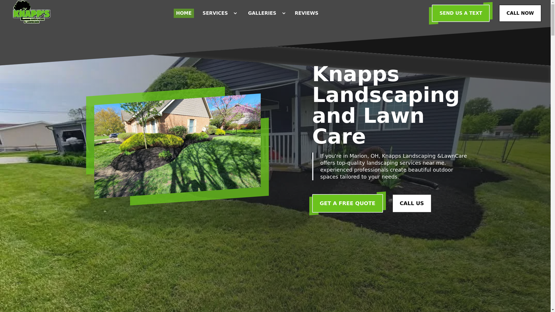 website screenshot of https://knappslandscapingandlawncare.com/