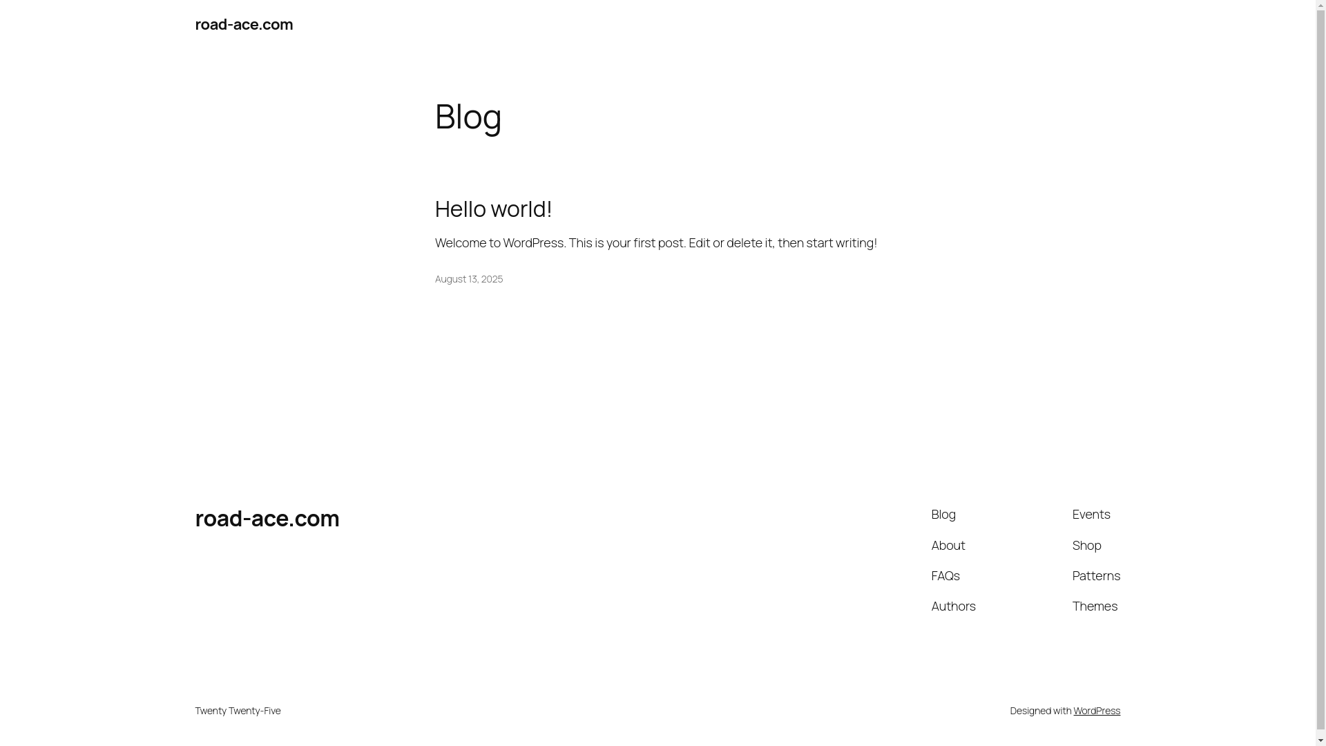 website screenshot of https://road-ace.com/