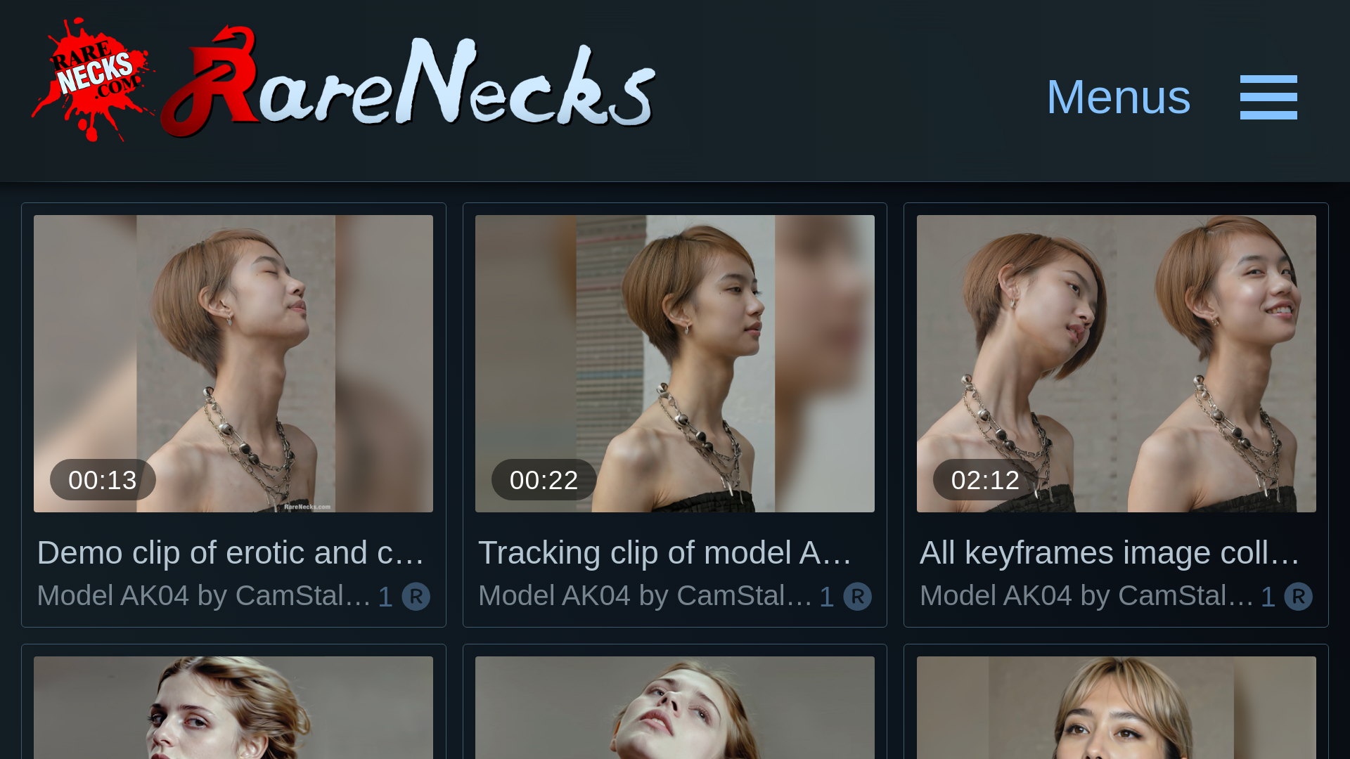 website screenshot of https://rarenecks-mobile.pages.dev/