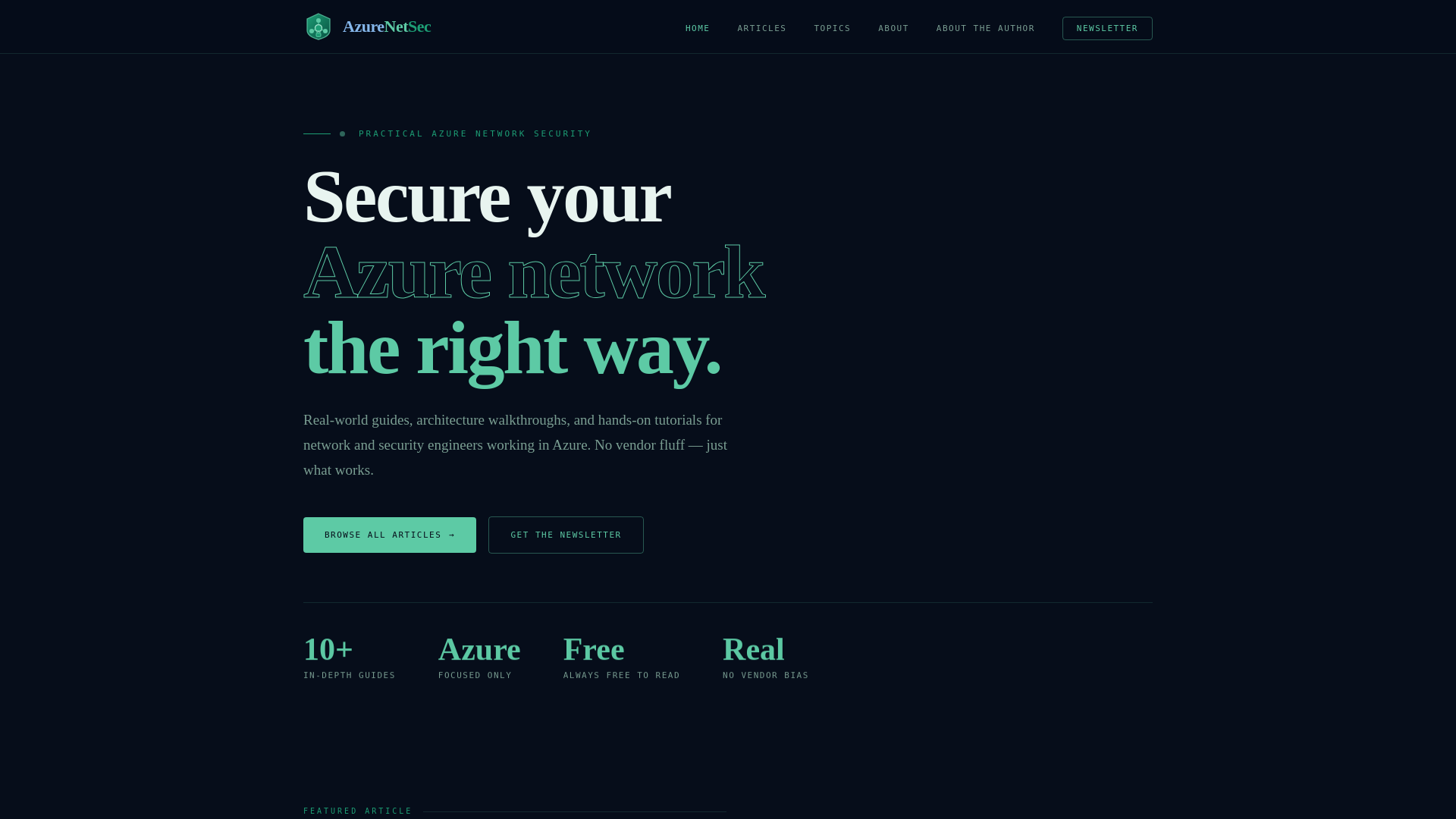 website screenshot of https://azurenetsec.com