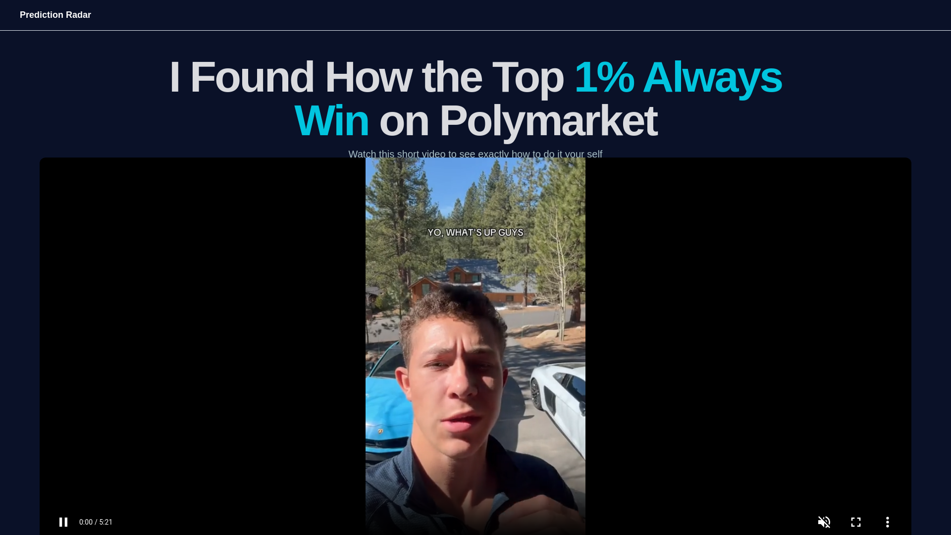 website screenshot of https://prediction-market-whale.xyz