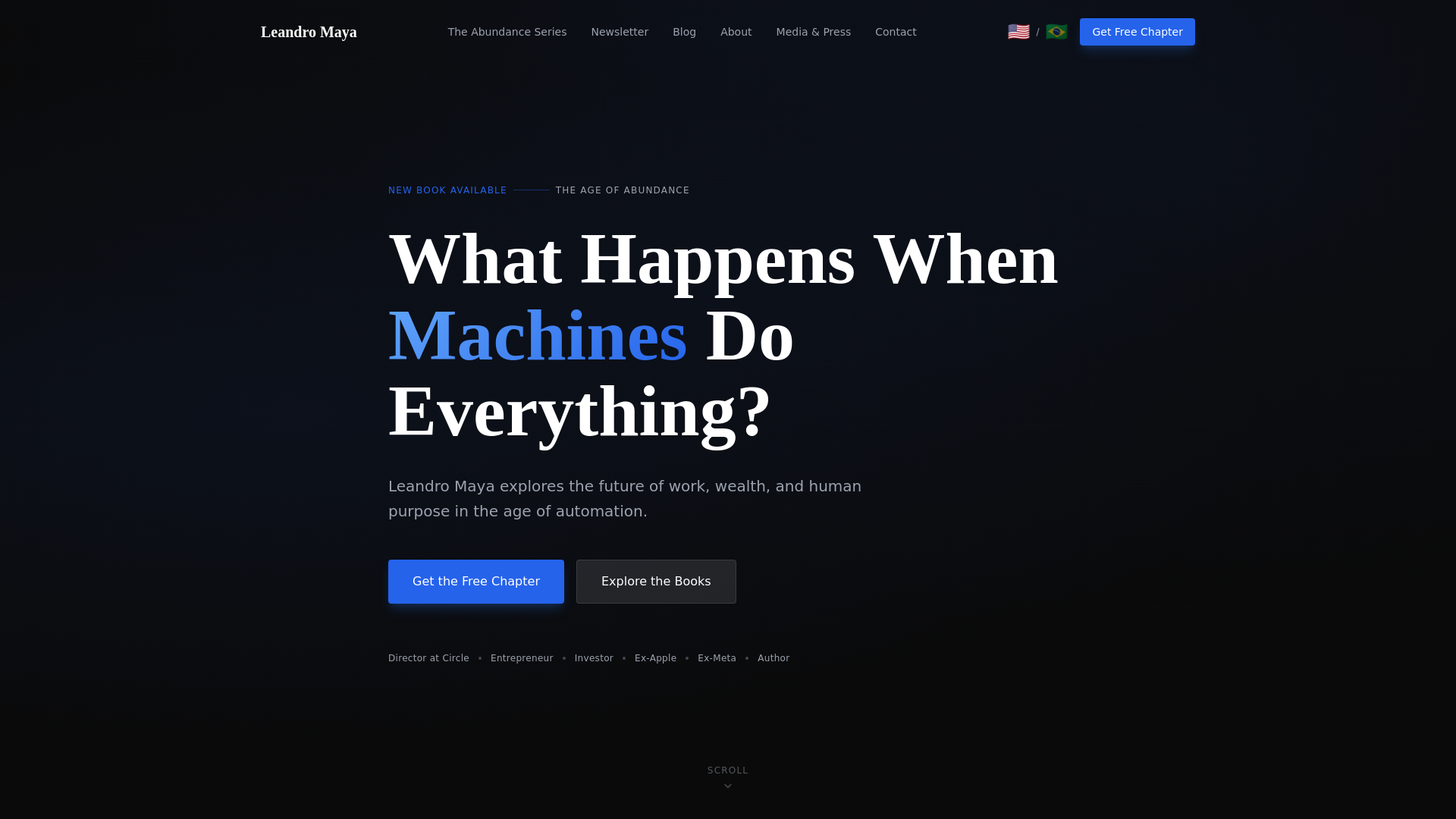 website screenshot of https://leandromaya.com/