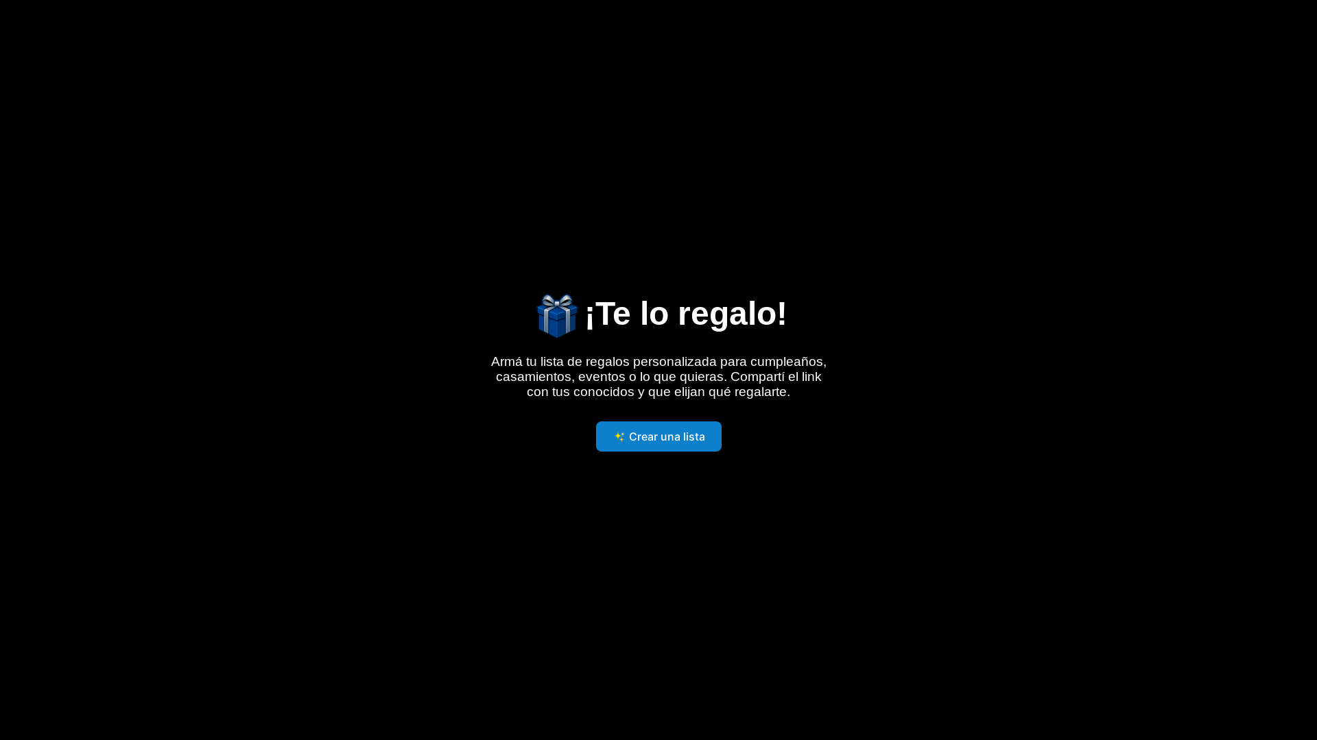 website screenshot of https://teloregalo.ar/