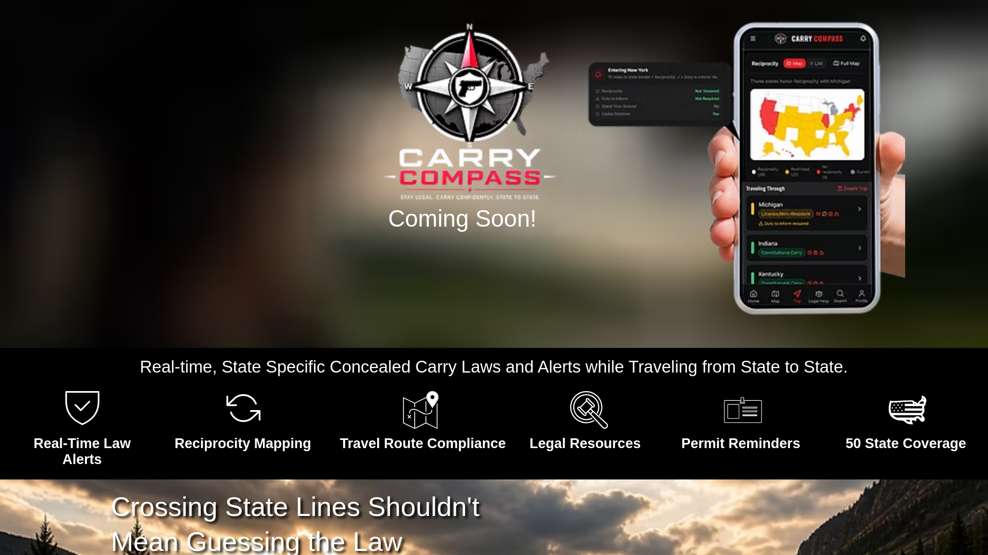 website screenshot of https://mycarrycompass.com/