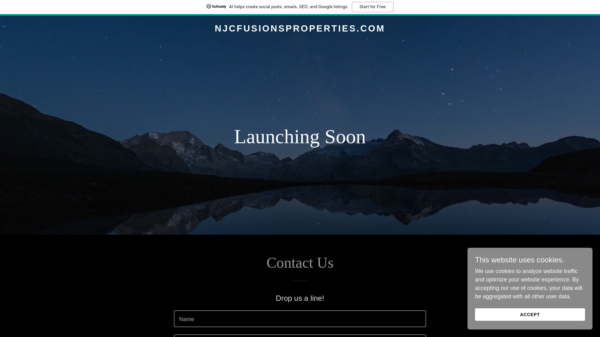 website screenshot of https://njcfusionsproperties.com/