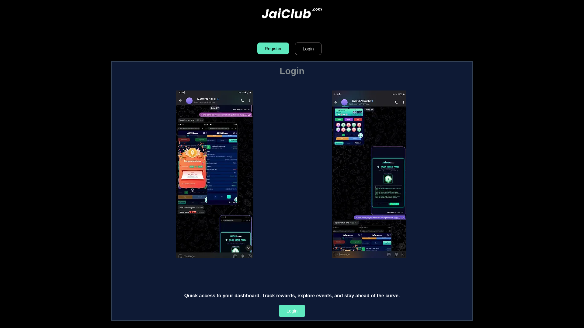 website screenshot of https://jaiclub-net.online