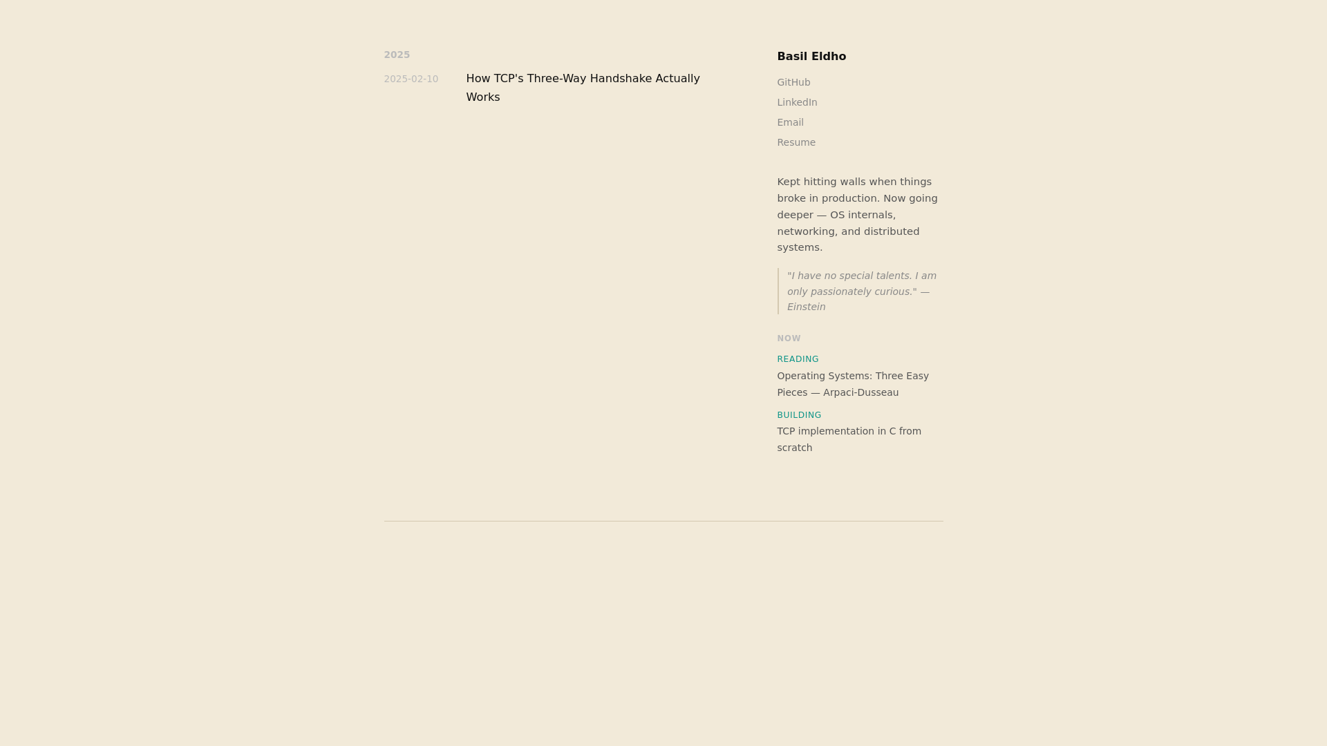 website screenshot of https://latencylog.tech