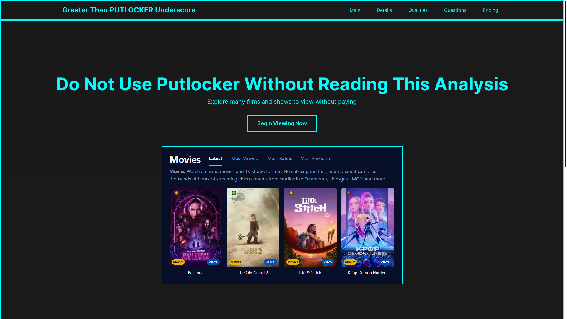 website screenshot of https://putlocker-krqw.pages.dev/