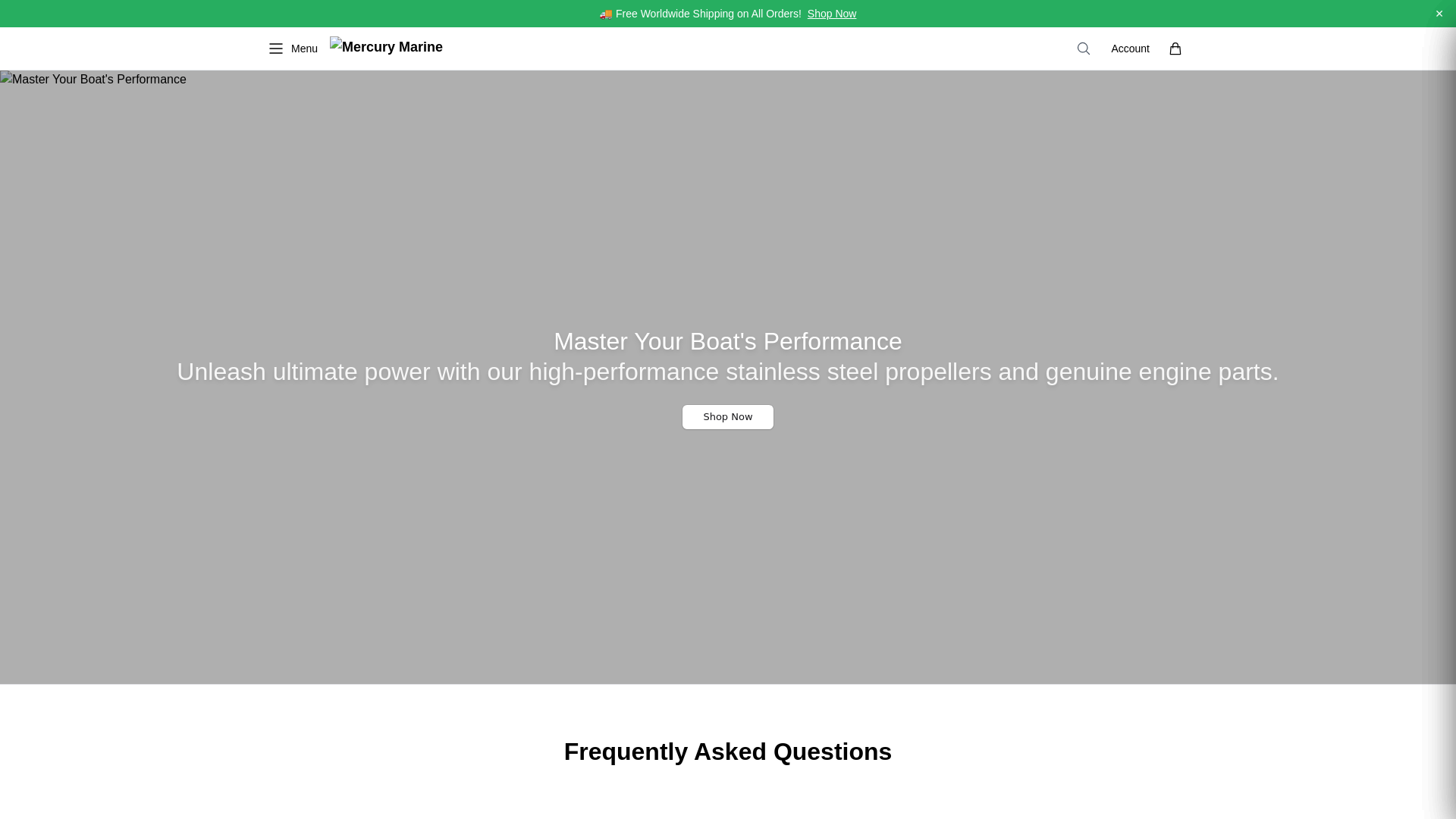 website screenshot of https://buymercurymarine.shop/