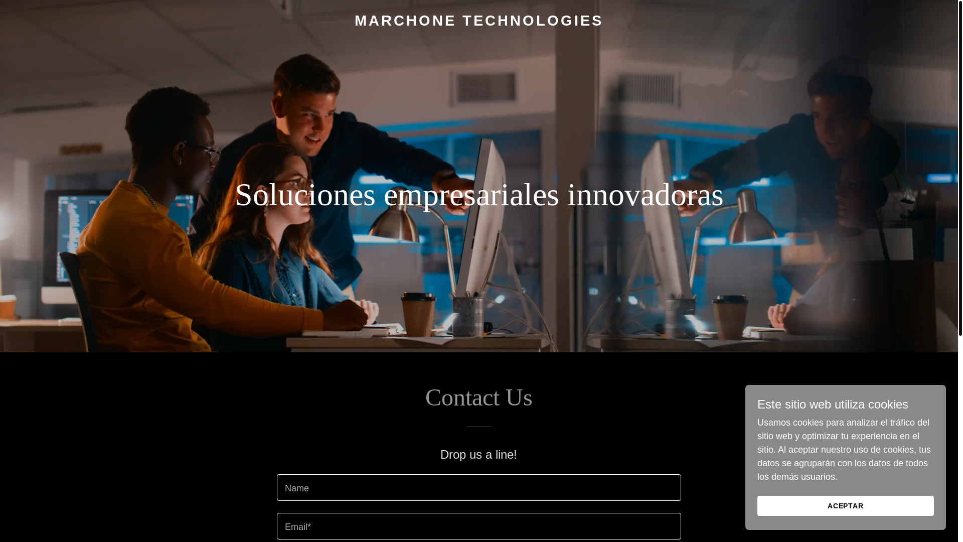 website screenshot of https://marchonetechnologies.com/