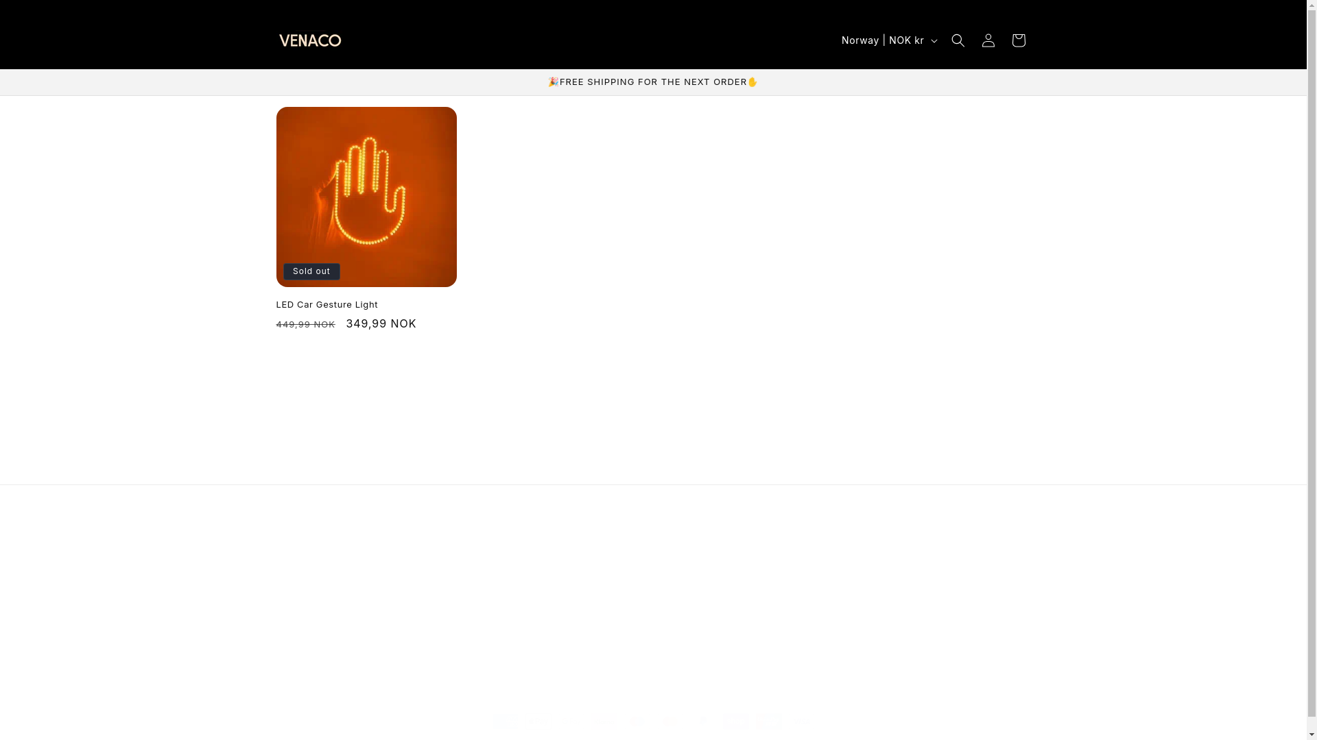 website screenshot of https://venaco.co/
