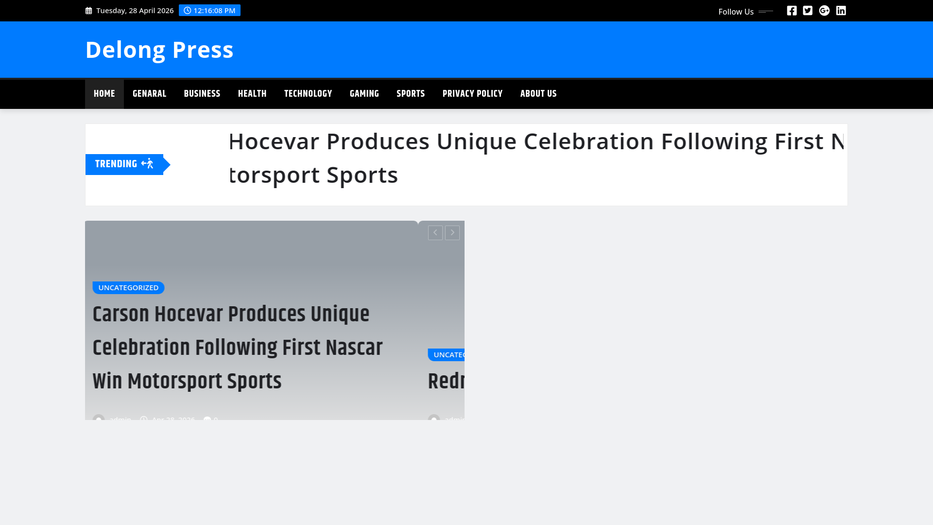 website screenshot of https://delongpress.id/