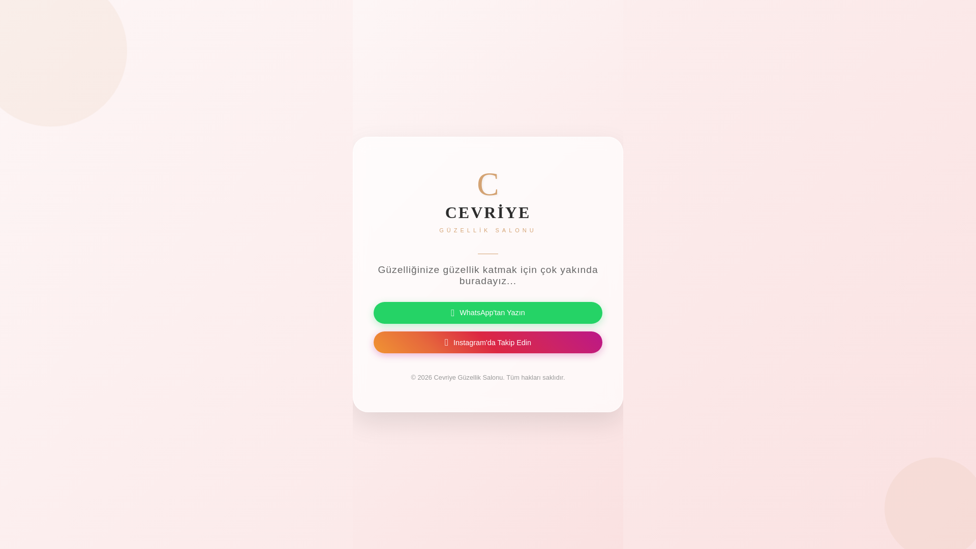 website screenshot of https://cevriyeguzelliksalonu.com/