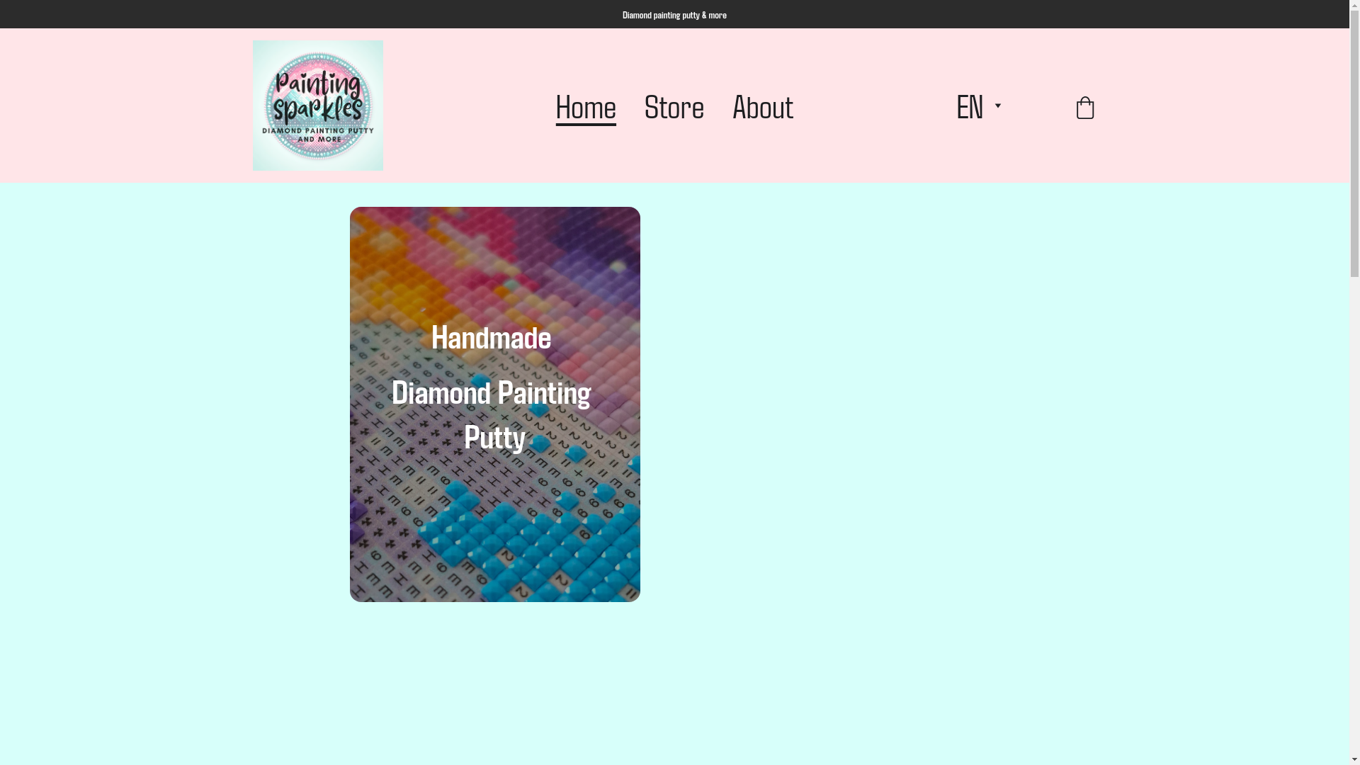 website screenshot of https://paintingsparkles.store/