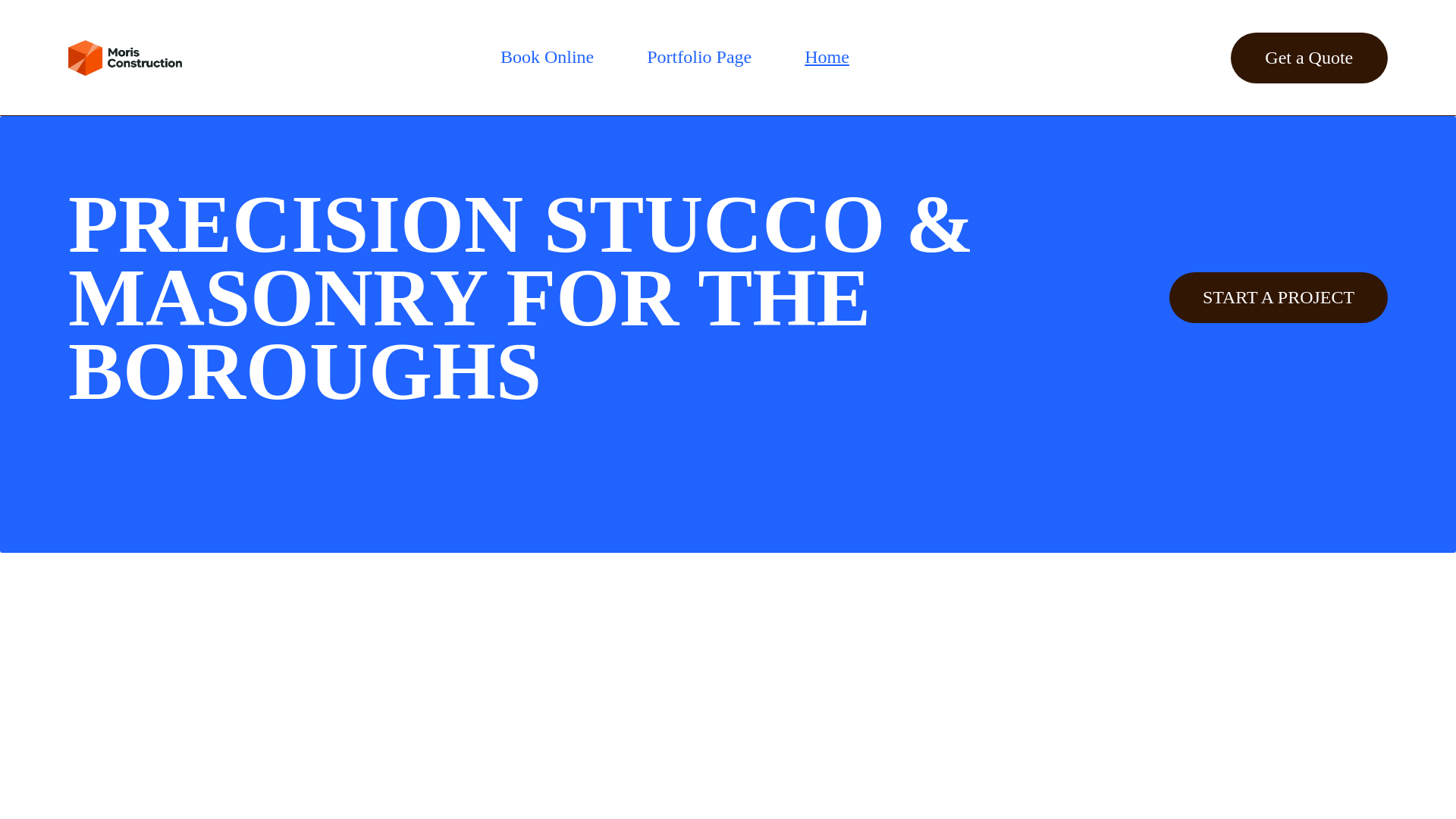 website screenshot of https://morisconstructsny.com/