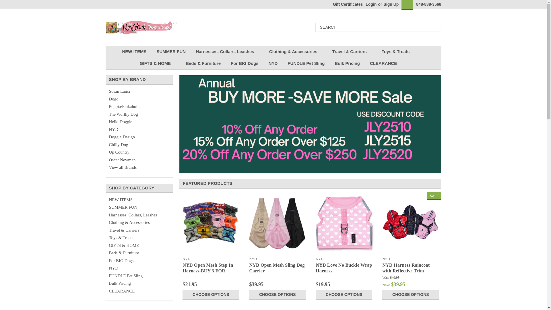 website screenshot of https://thenewyorkdogshops.com/