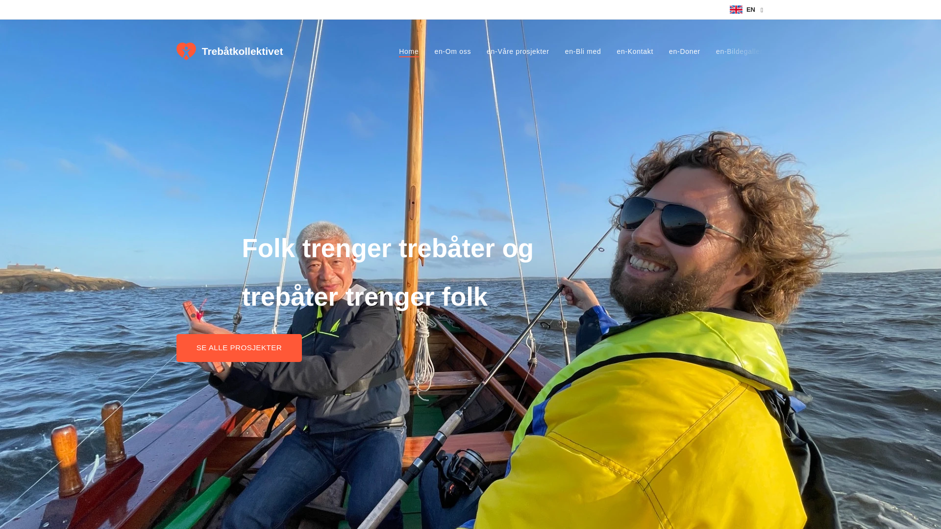 website screenshot of https://trebaatkollektivet.no