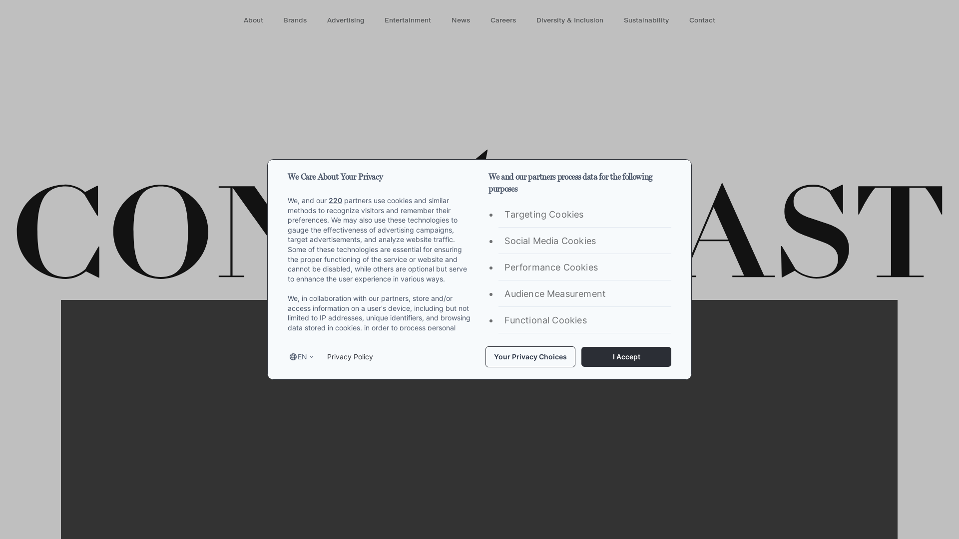 website screenshot of https://www.condenast.com