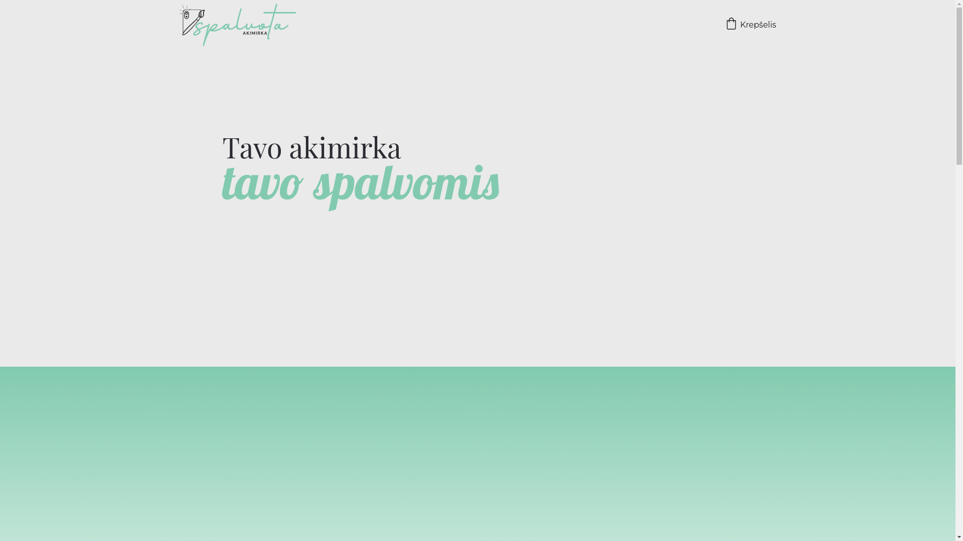 website screenshot of https://spalvotaakimirka.lt/