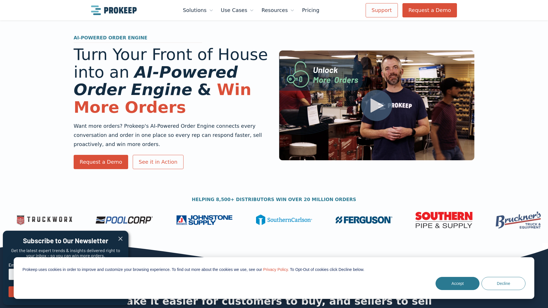 website screenshot of https://prokeepteam.com/