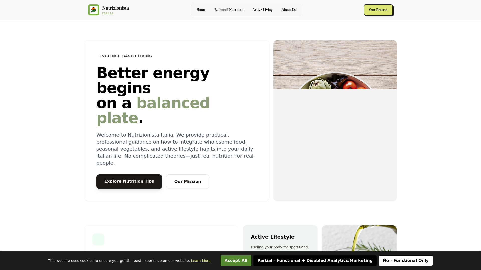 website screenshot of https://nutrizionistaitaliac.info