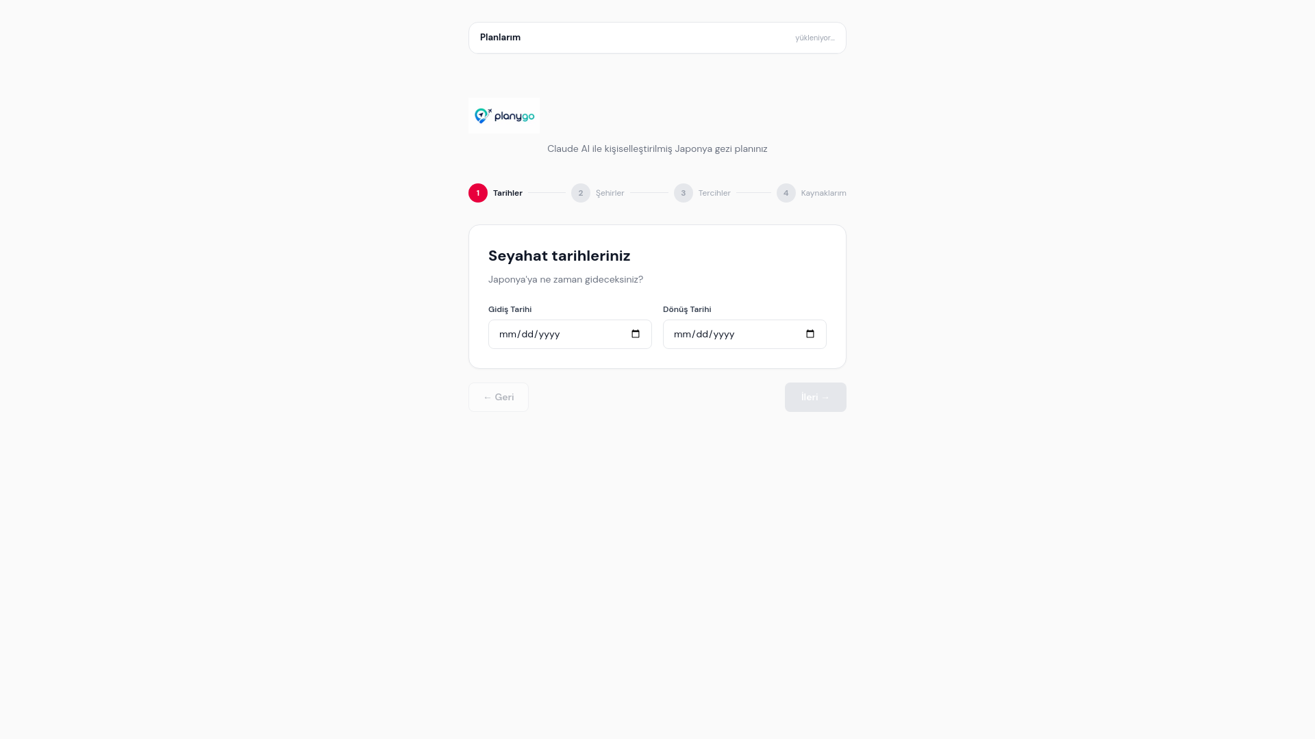 website screenshot of https://planygo.app/