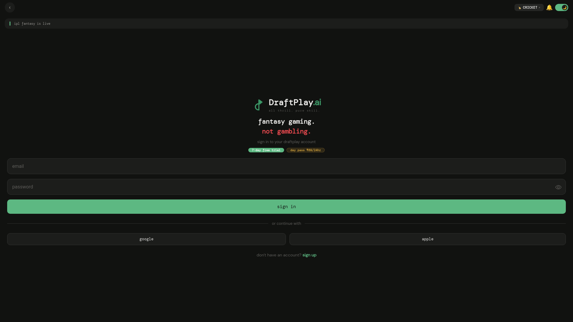 website screenshot of https://draftplay-app.pages.dev/