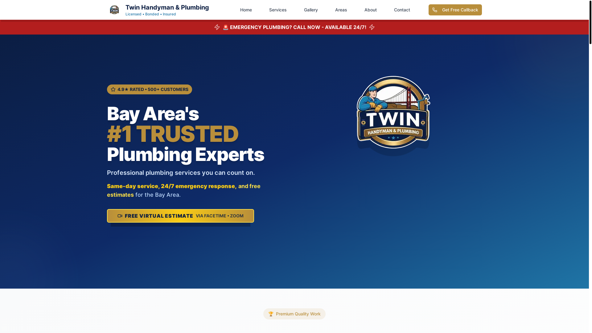 website screenshot of https://twinhandymanplumbing.com/
