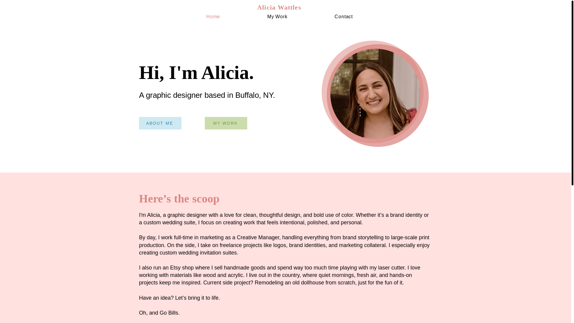 website screenshot of https://aliciawattles.com/