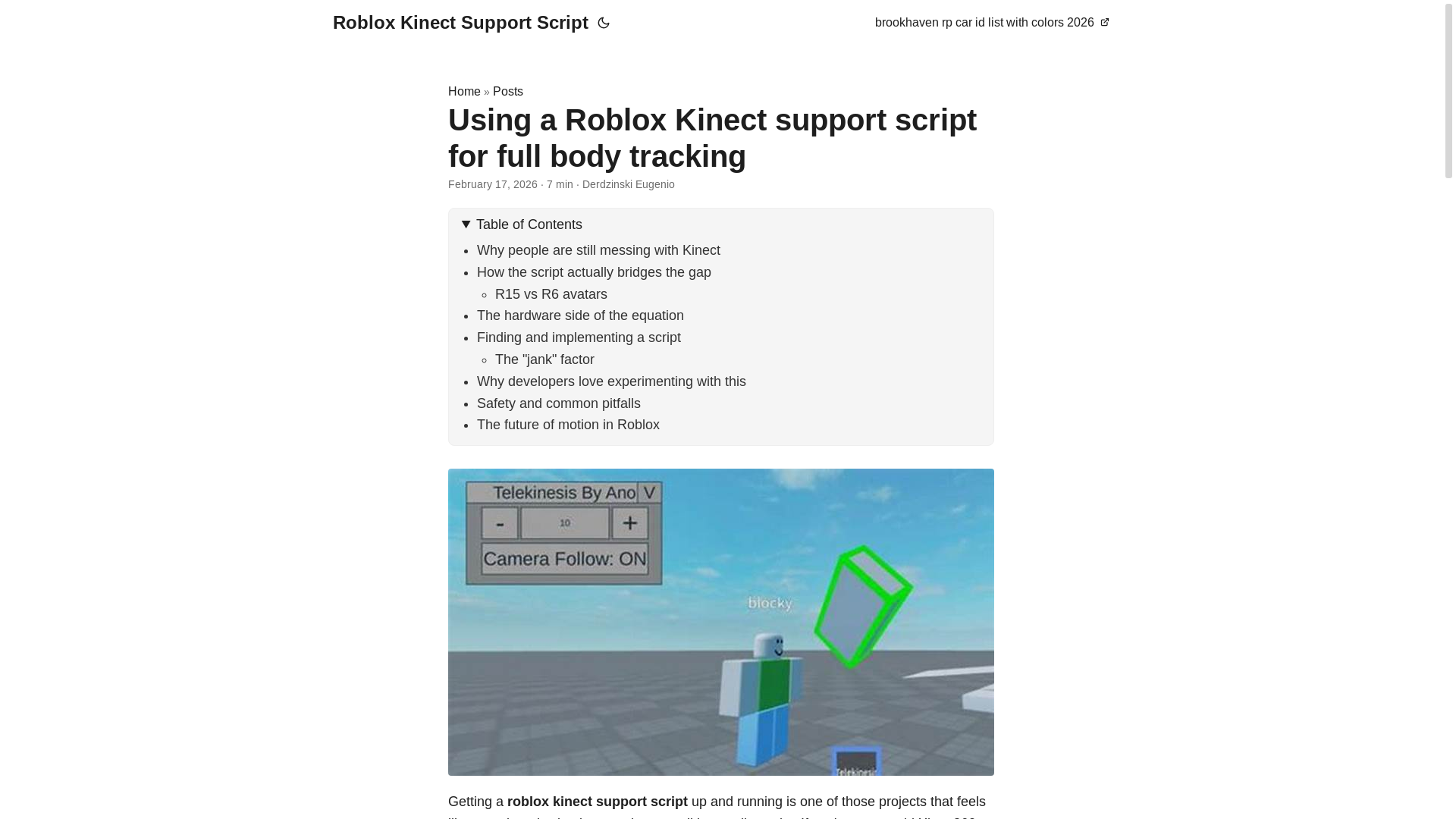 website screenshot of https://roblox-kinect-support-script.pages.dev/