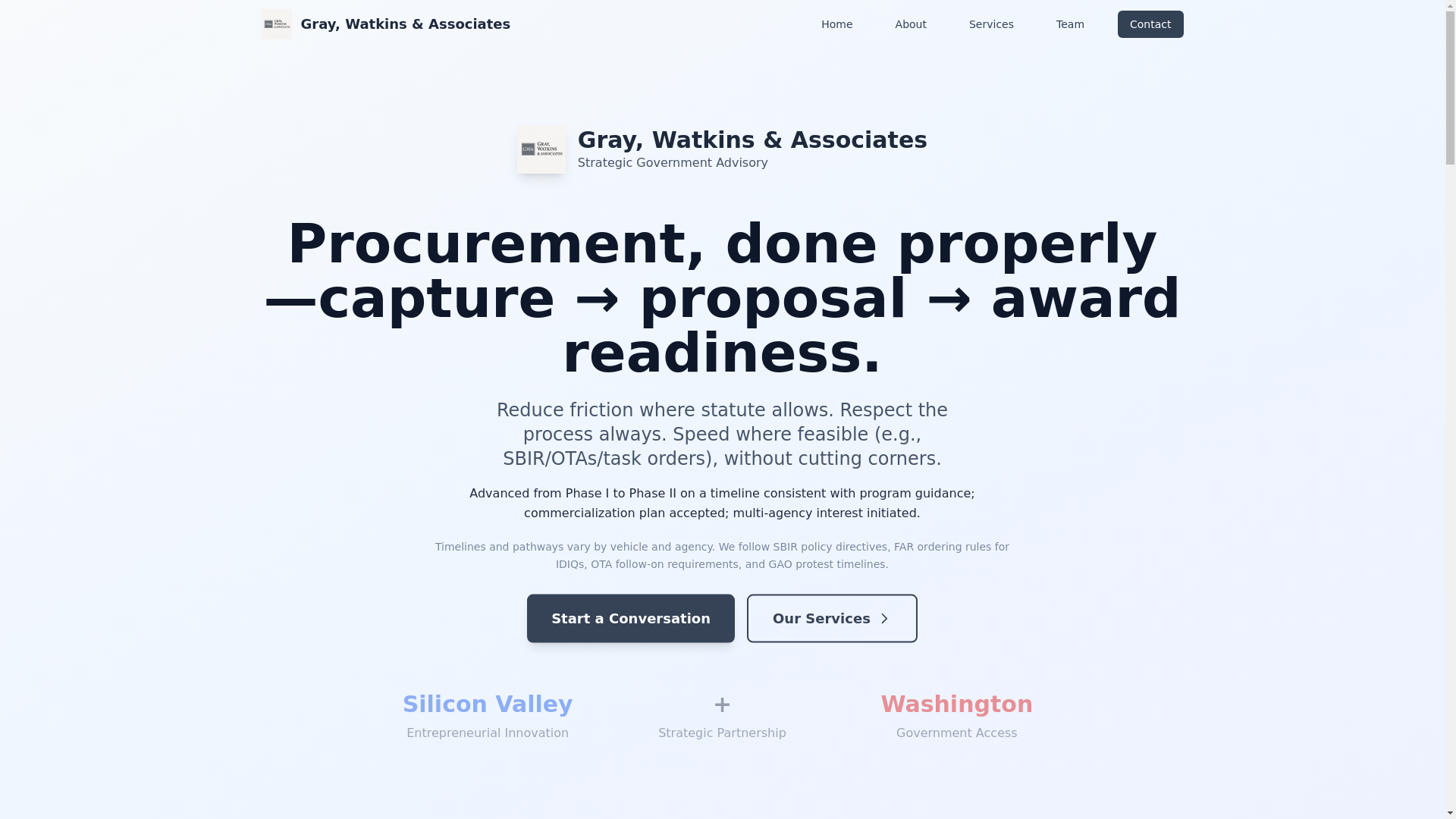 website screenshot of https://graywatkins.com/
