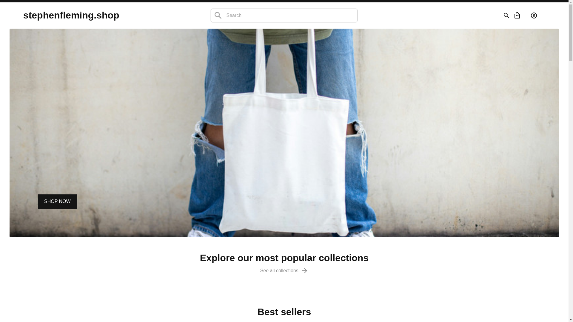 website screenshot of https://stephenfleming.shop/