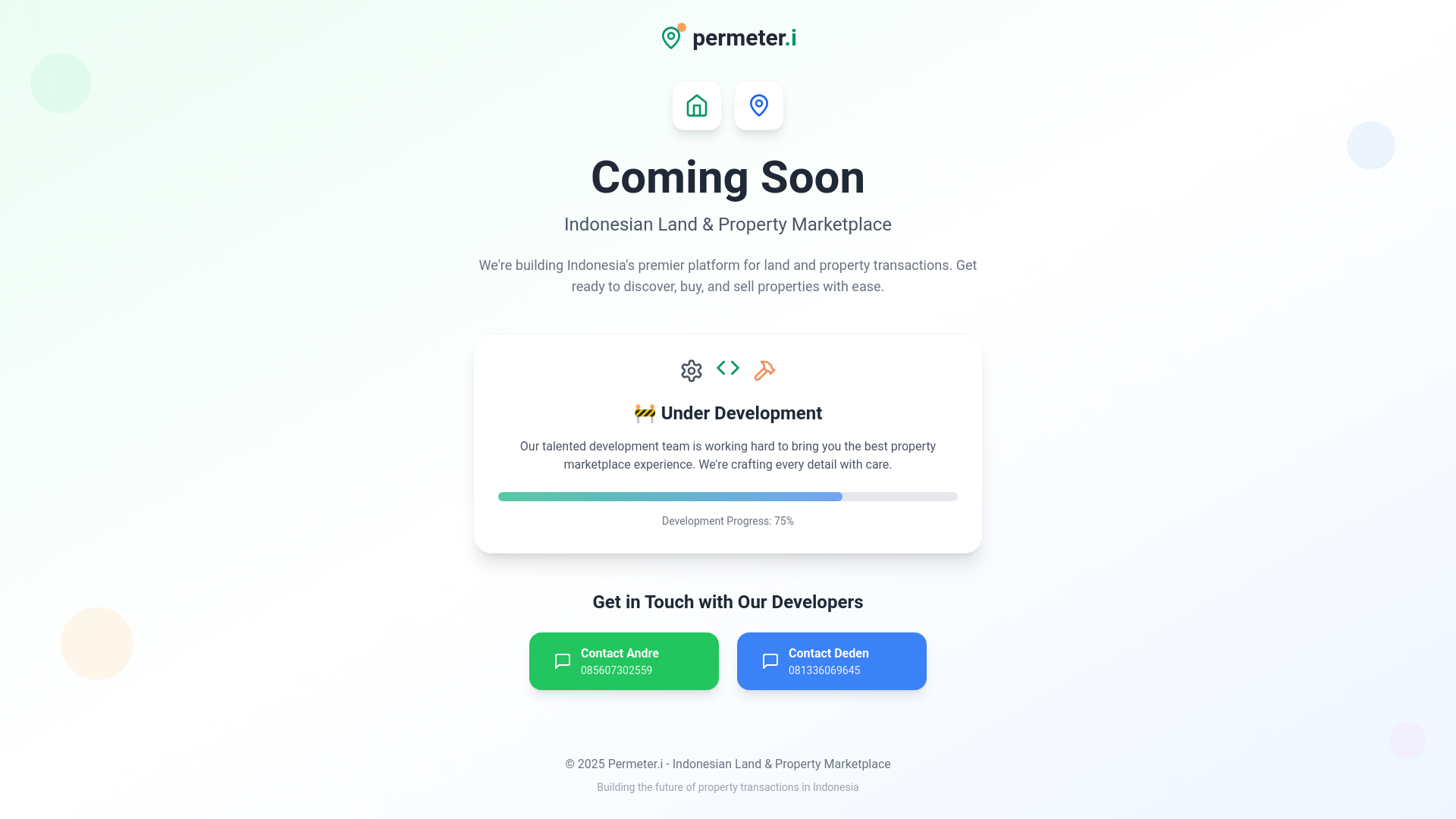 website screenshot of https://permeter.id/