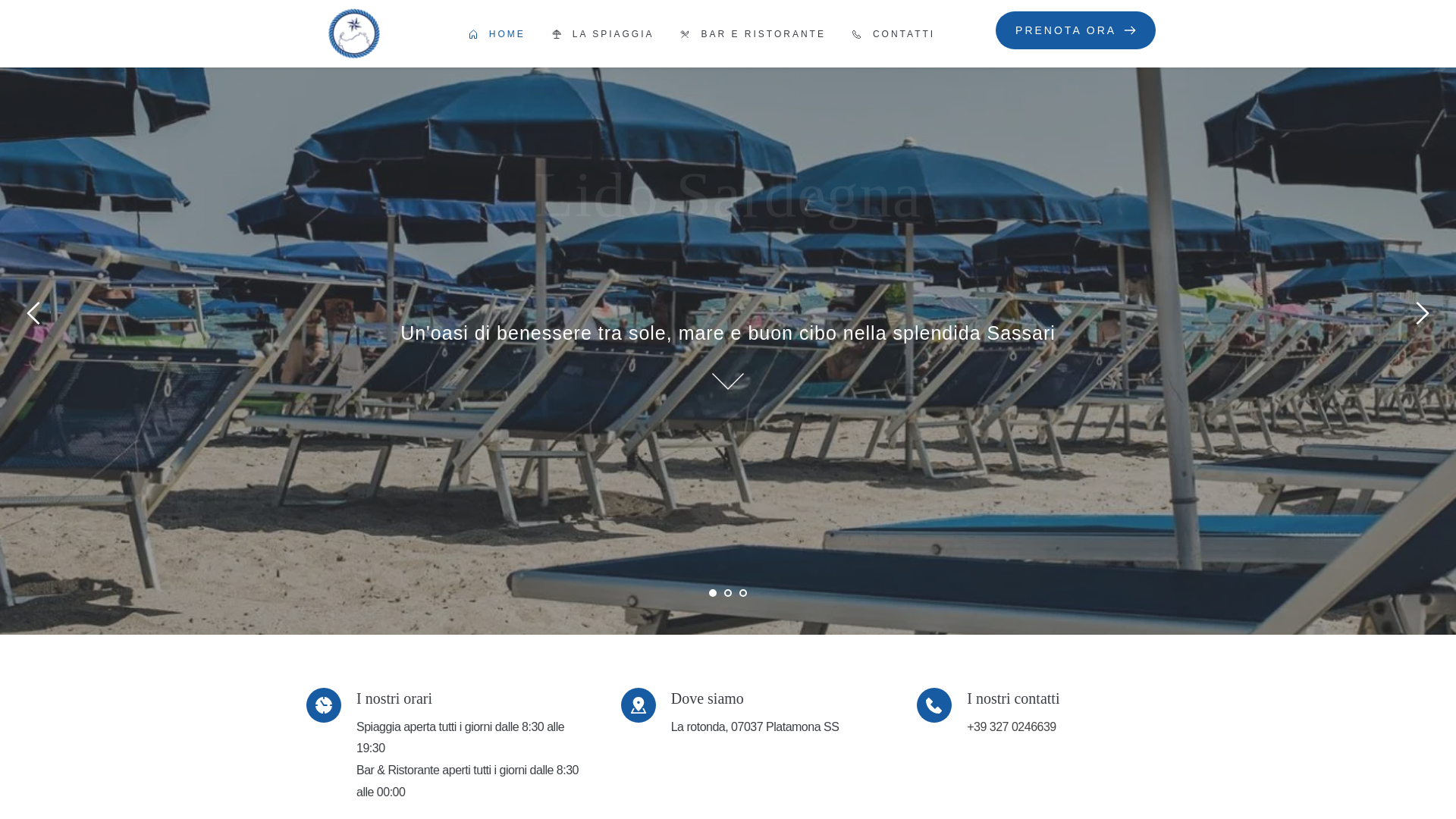 website screenshot of https://lidosardegna.it/