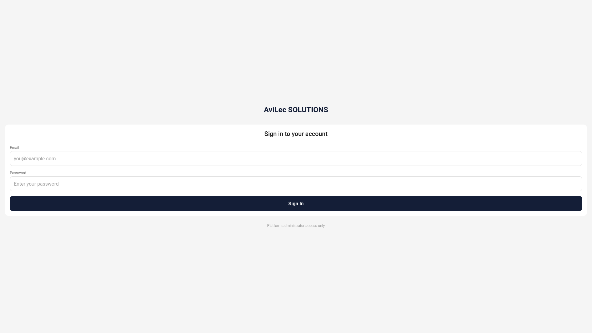 website screenshot of https://avilec-admin-app.pages.dev/