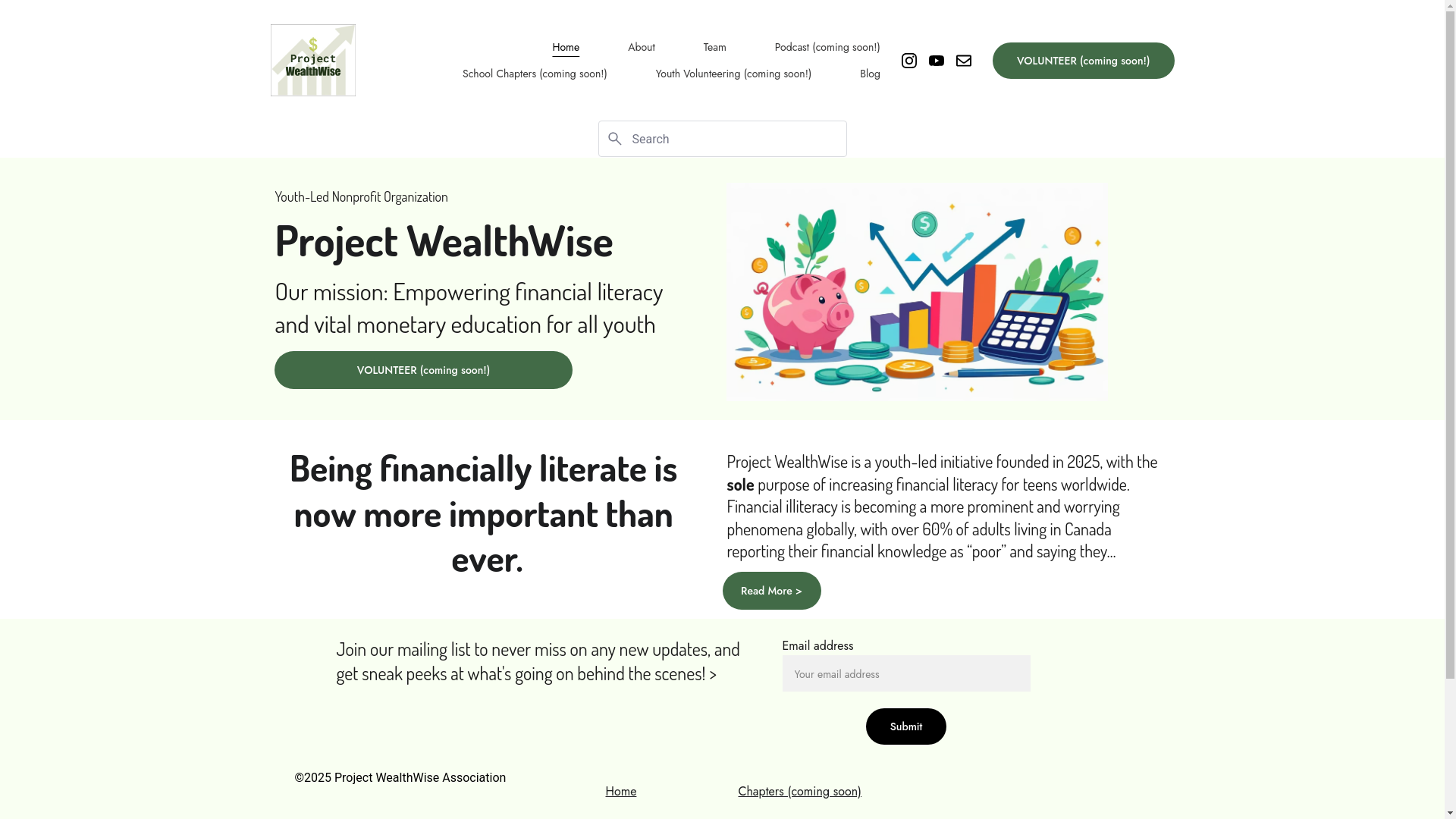 website screenshot of https://projectwealthwise.org/