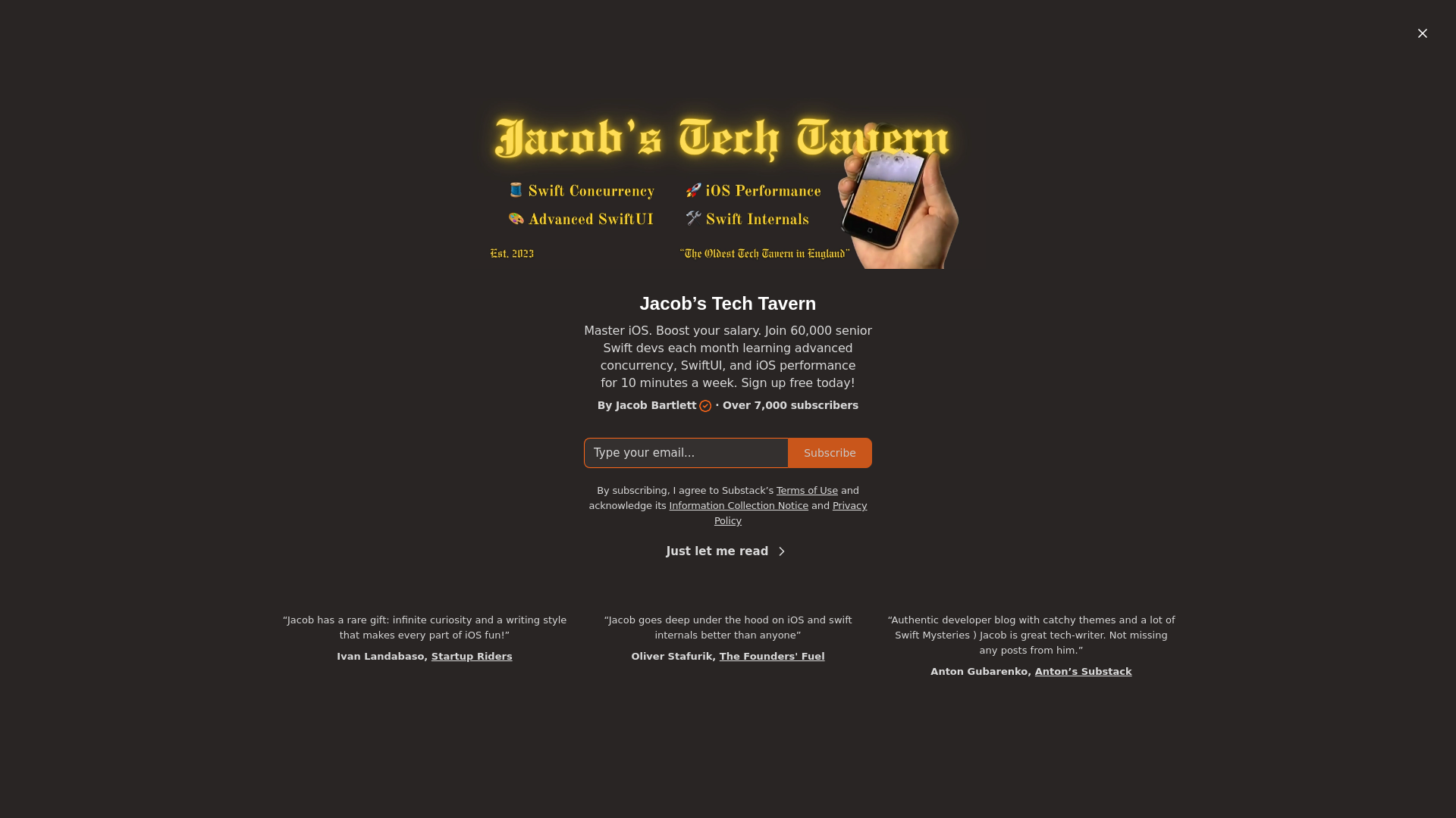 website screenshot of https://jacobstechtavern.com
