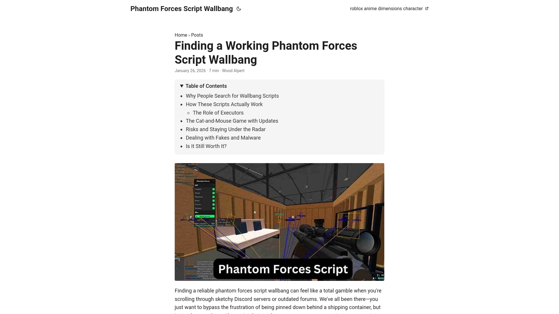 website screenshot of https://phantom-forces-script-wallbang.pages.dev/