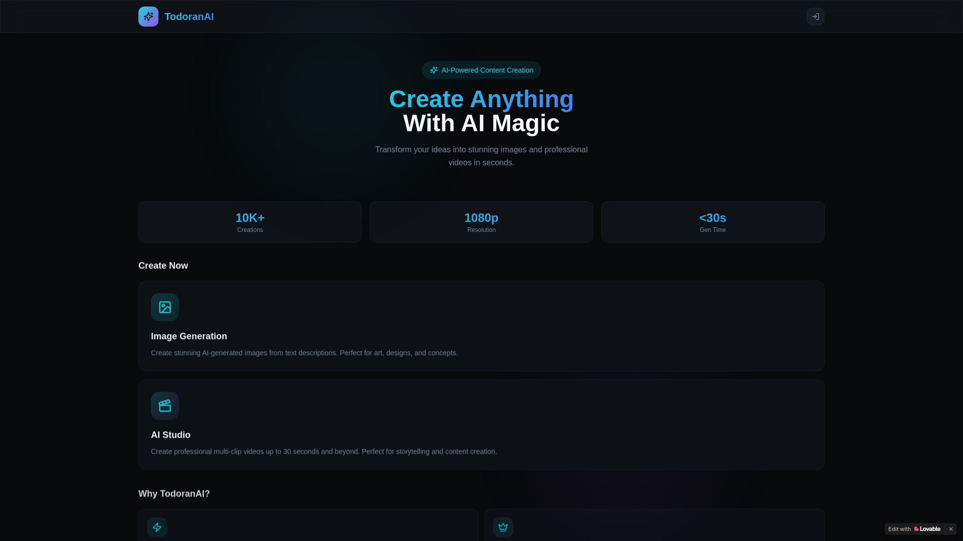 website screenshot of https://todoranai.com/