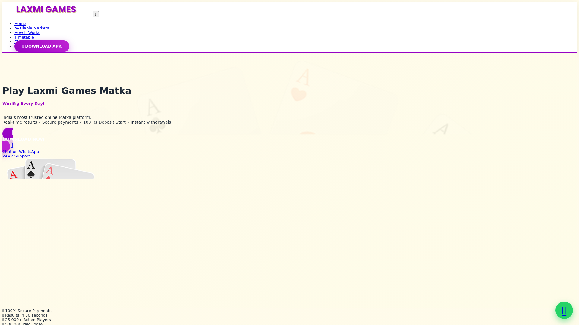 website screenshot of https://kalyanresults.tech