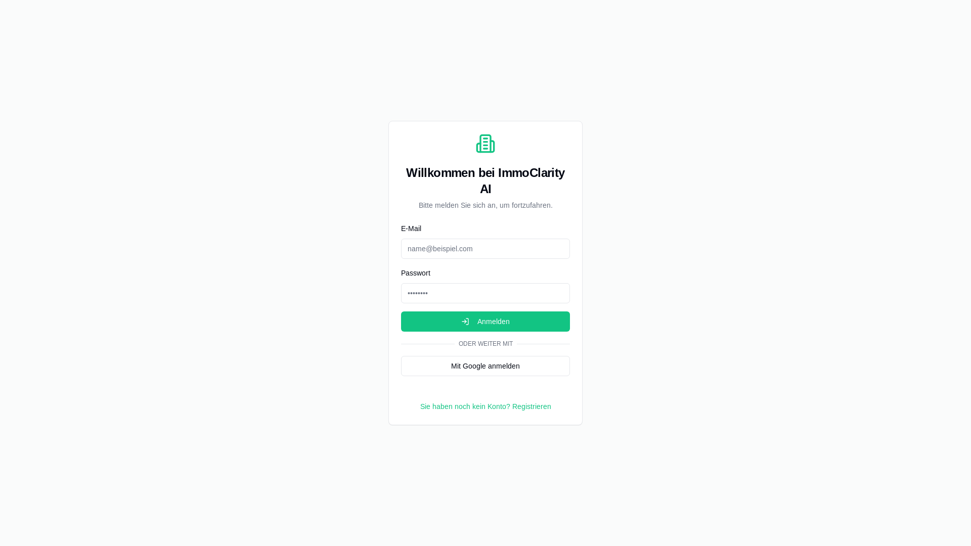 website screenshot of https://immoclarity.de/