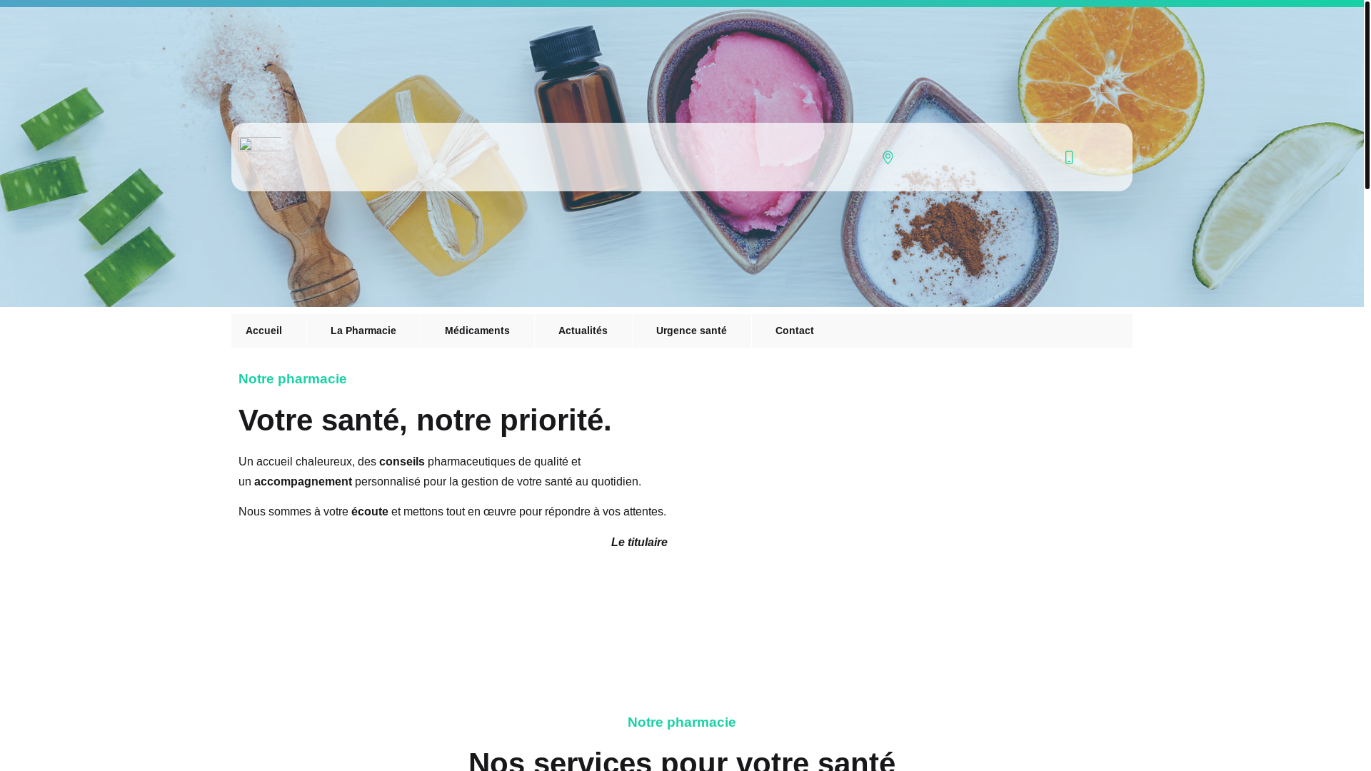 website screenshot of https://pharmaciebraultfege-vouziers.fr/