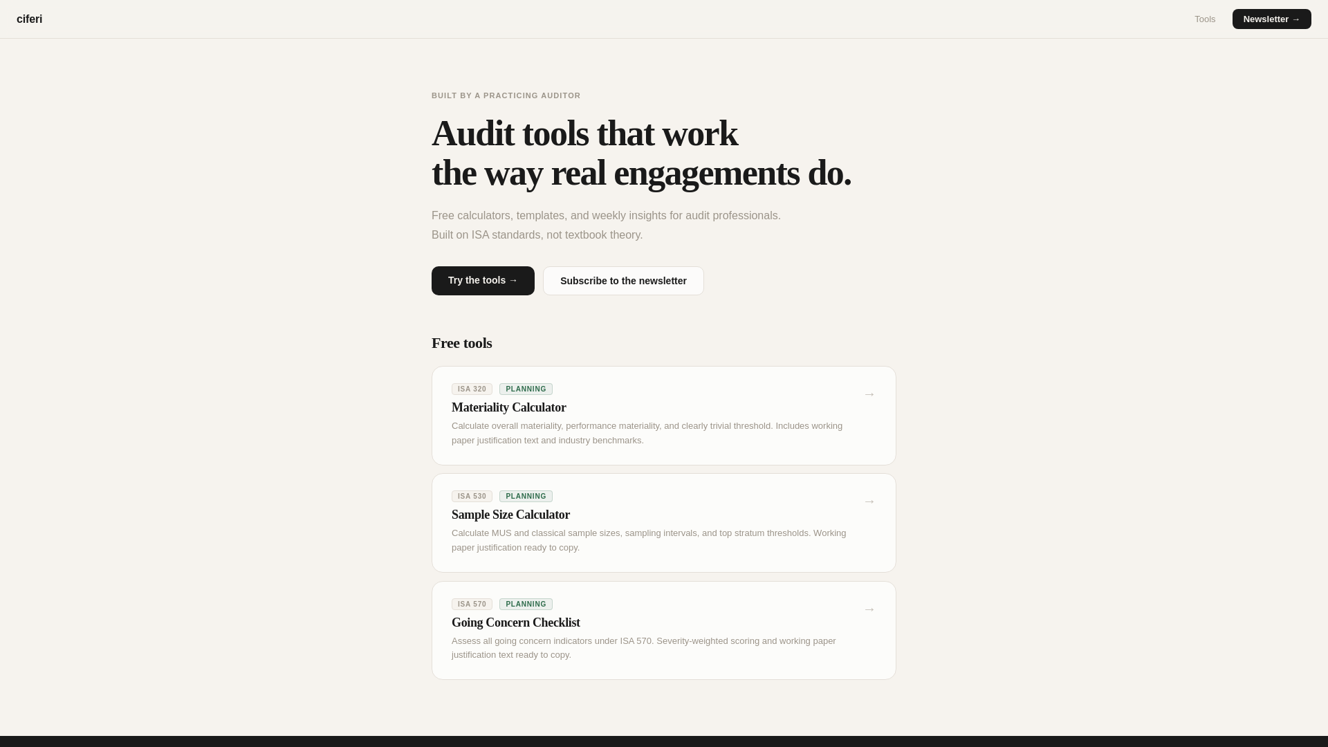 website screenshot of https://ciferi.pages.dev/