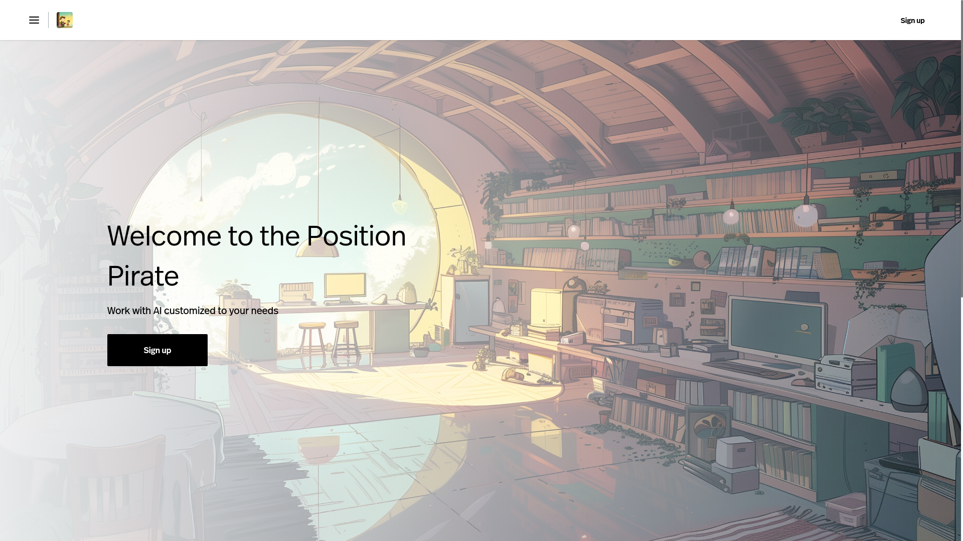 website screenshot of https://positionpirate.com/