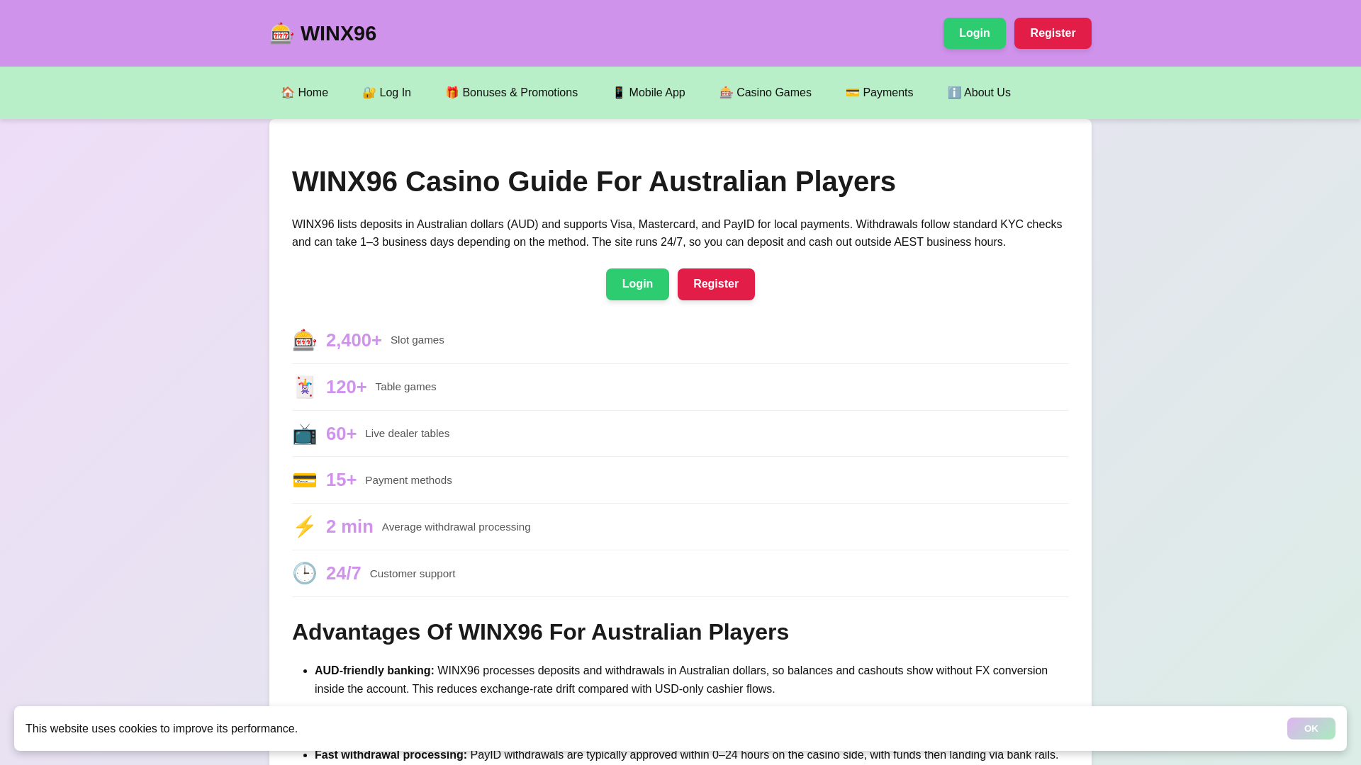 website screenshot of https://winx96.co.com/