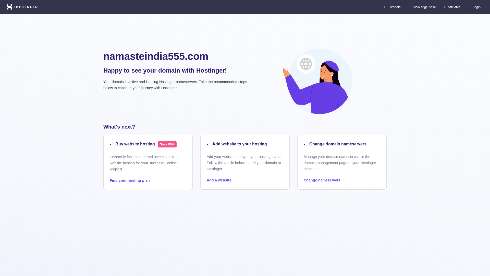 website screenshot of https://namasteindia555.com/