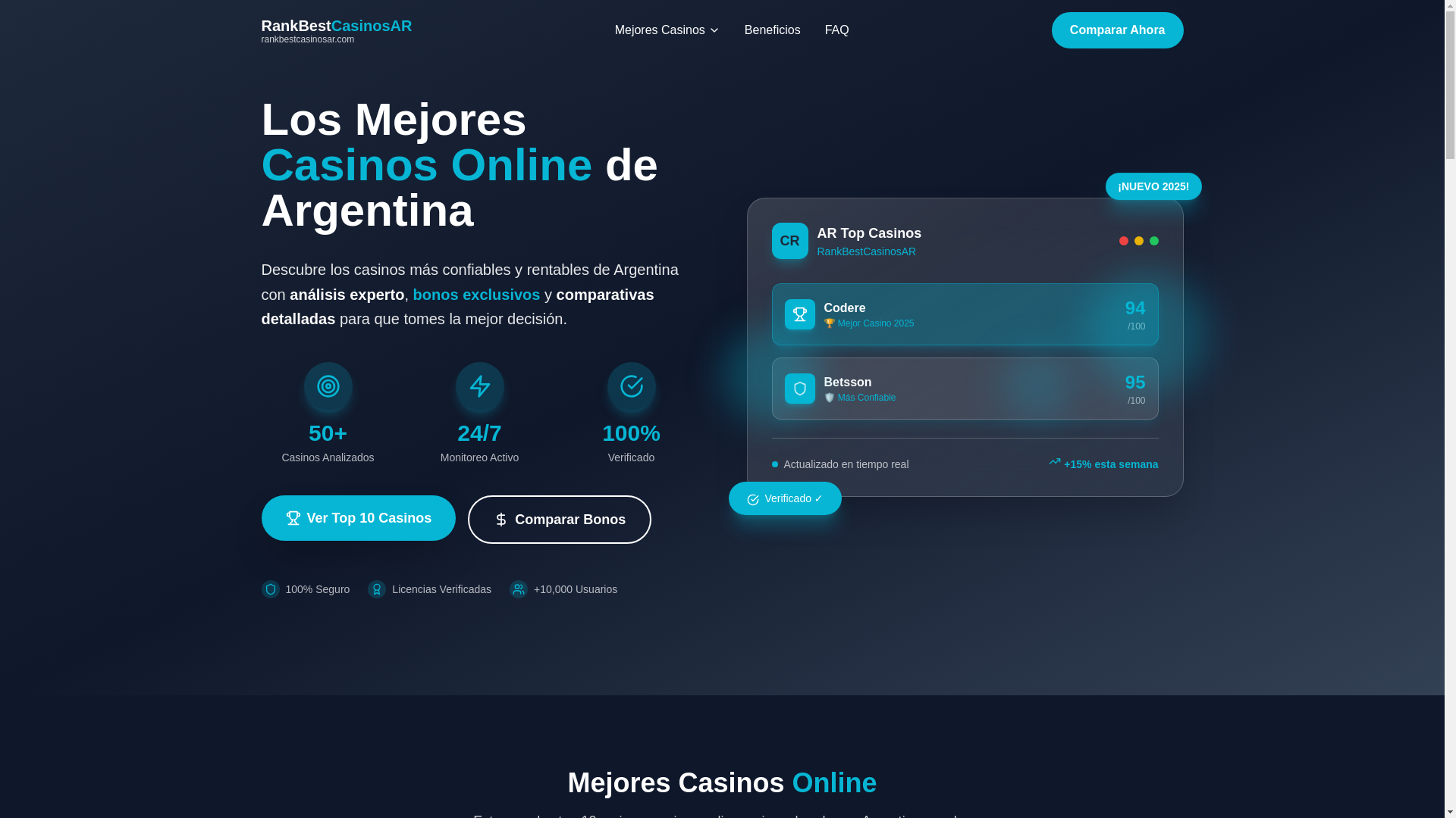 website screenshot of https://rankbestcasinosar.com/